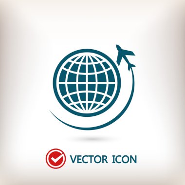 uçak simgesi olan Küre