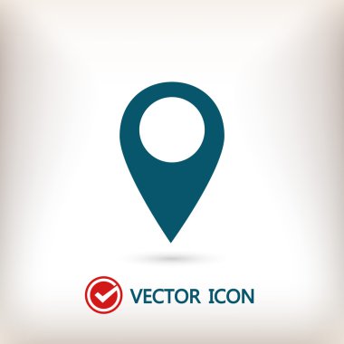 harita işaretçisi düz simgesi