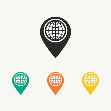 harita işaretçisi düz simgesi