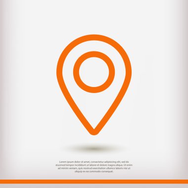 harita işaretçisi düz simgesi