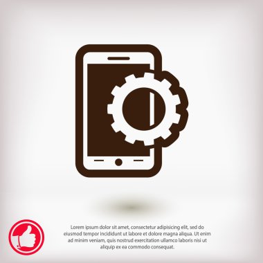 Smartphone ayar parametreleri simgesi