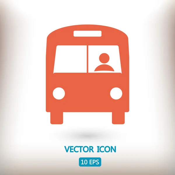 Sinal de ícone de ônibus — Vetor de Stock