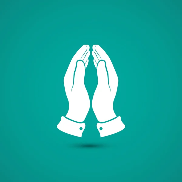 Praying hands icon — Stock Vector