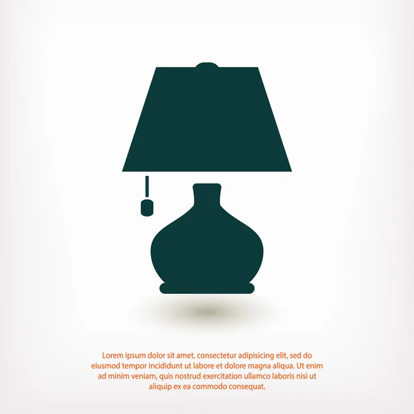 Illustration icône lampe — Image vectorielle