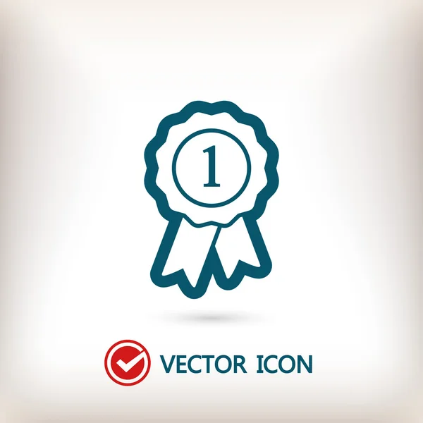 Badge avec icône rubans — Image vectorielle