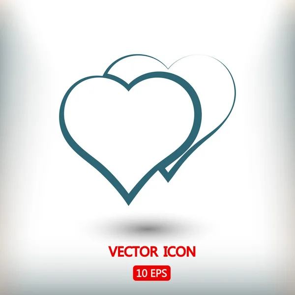 Heart sign icons — Stock Vector