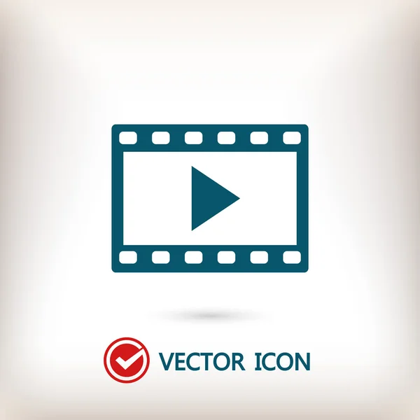 Illustrazione icona video — Vettoriale Stock