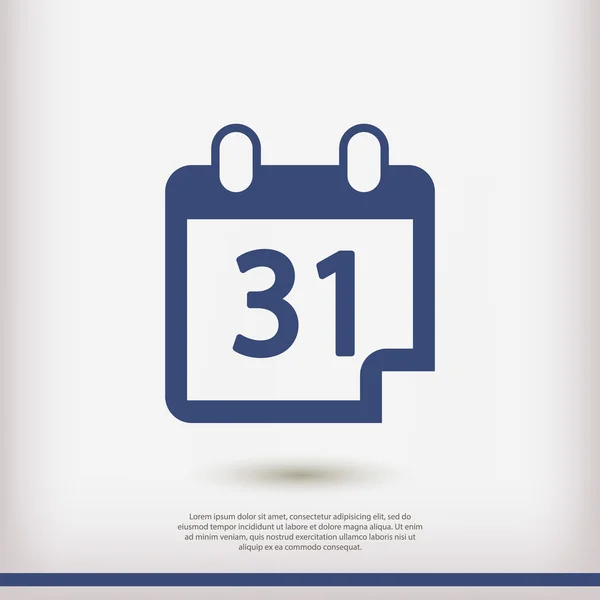 31 dzień w kalendarzu ikonę — Wektor stockowy