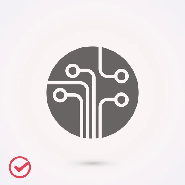 Circuit board, pictograma tehnologiei — Vector de stoc