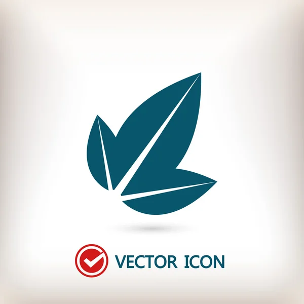 Blad pictogram teken — Stockvector