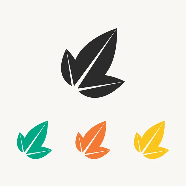 Leaf ikoner set — Stock vektor