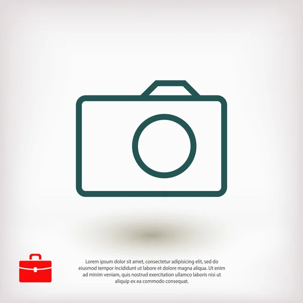 Camera pictogram teken — Stockvector