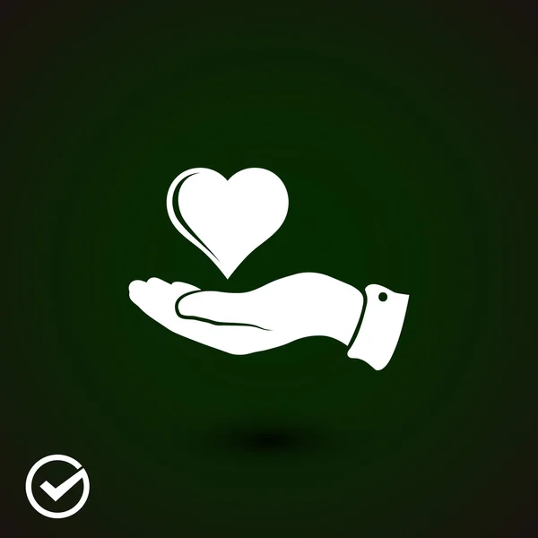 heart in hand icon