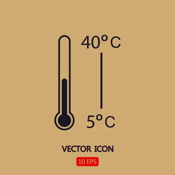 Sinal do ícone do termômetro — Vetor de Stock