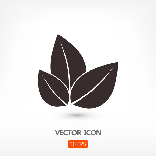 Leaves icon illustration. Flat design style — Stock Vector