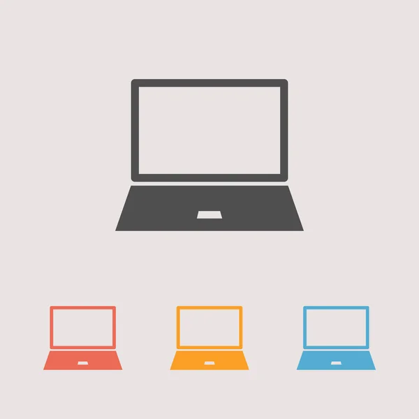Laptop ikoner set — Stock vektor