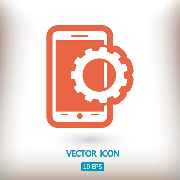 Icono de parámetros de configuración de smartphone — Vector de stock