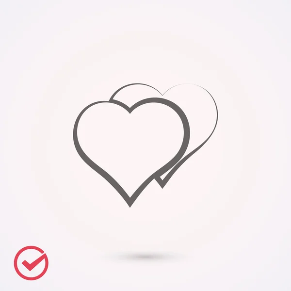 Kalp işareti simgeleri — Stok Vektör