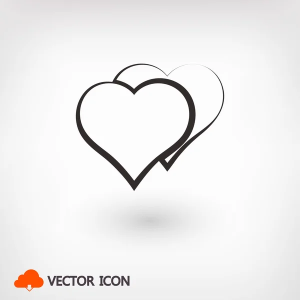 Signo del corazón iconos — Archivo Imágenes Vectoriales