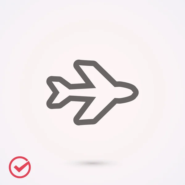 Ilustración de icono de avión — Vector de stock