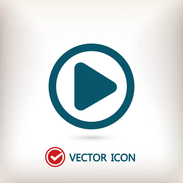 Play button web icon — Stock Vector