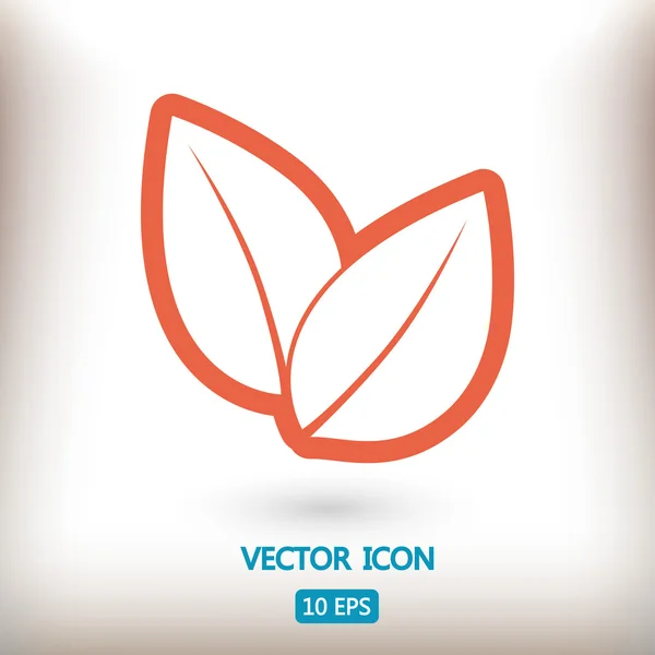 Leaves icon illustration. Flat design style — Stock Vector