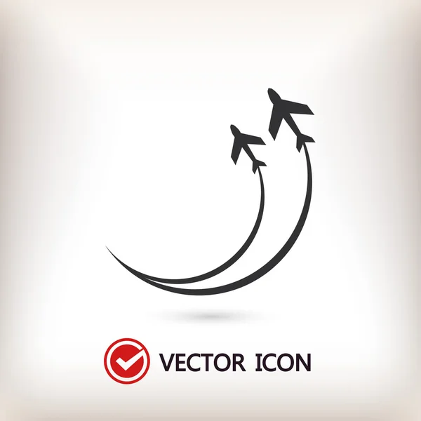 Ikon simbol pesawat - Stok Vektor