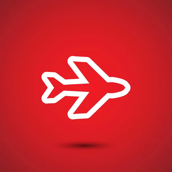 Ilustración de icono de avión — Vector de stock