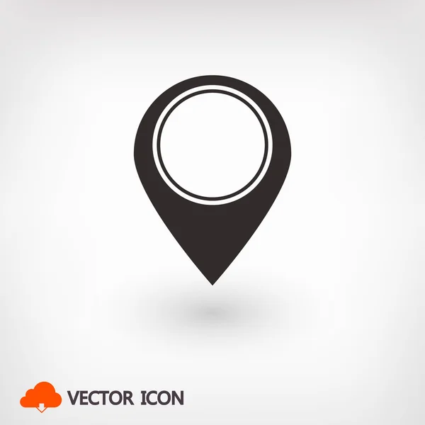 Mapa ícone ponteiro plana — Vetor de Stock