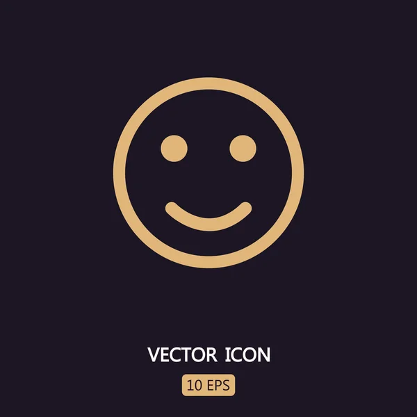 Signo de icono de sonrisa — Vector de stock