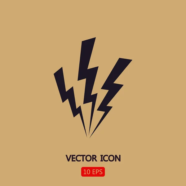 Lightning ikonen tecken — Stock vektor