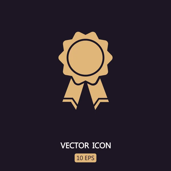 Odznak s ikonou stuh — Stockový vektor