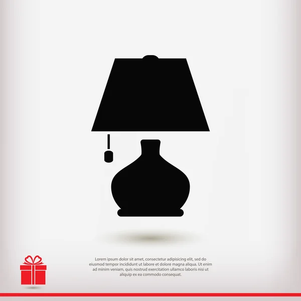 Lampa ikona ilustracja — Wektor stockowy