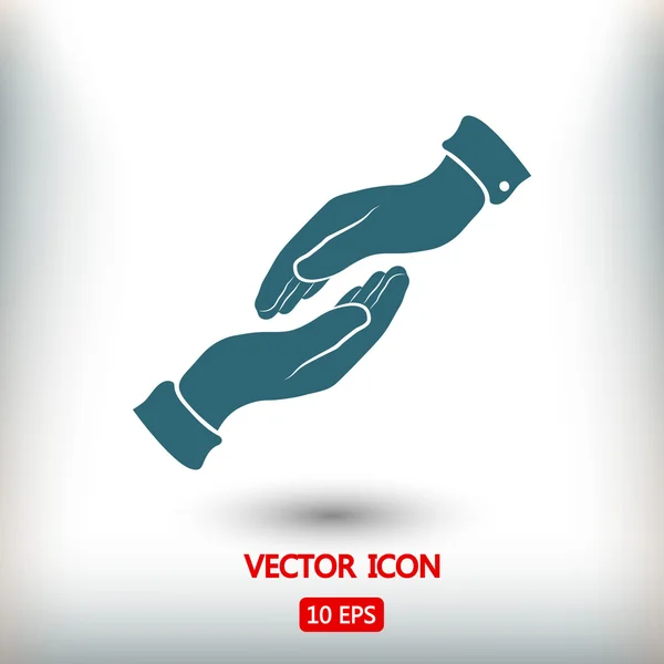 Hilfe Icon Illustration. flacher Designstil — Stockvektor