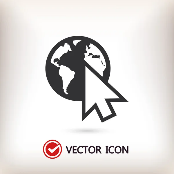 Obrázek ikony Internet — Stockový vektor