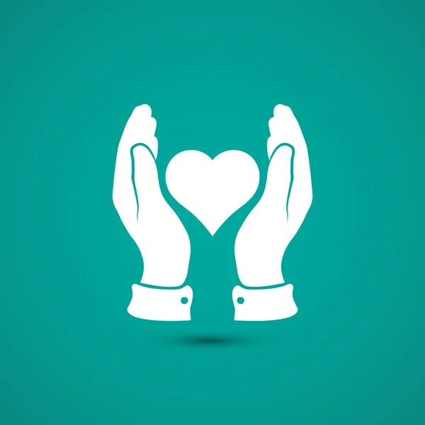 Heart in hands icon — Stock Vector