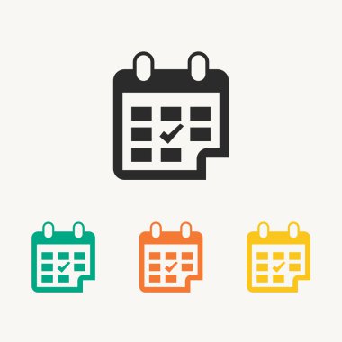 Takvim ikonlar illüstrasyon