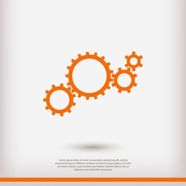 Gears'ı simge tasarlamak. Düz tasarım stili