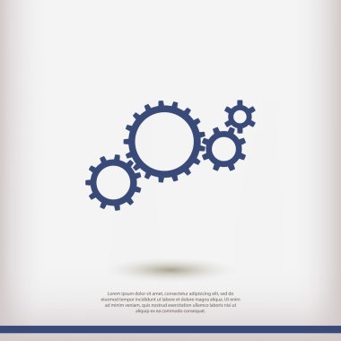 Gears'ı simge tasarlamak. Düz tasarım stili