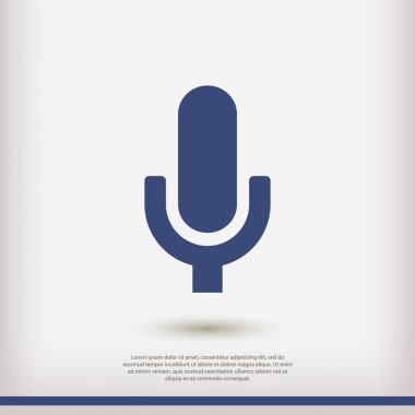 mikrofon simgesi illüstrasyon