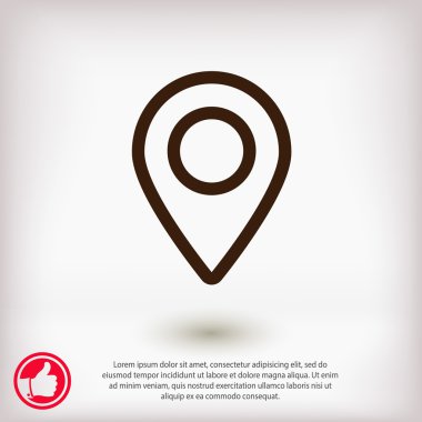 harita işaretçisi düz simgesi