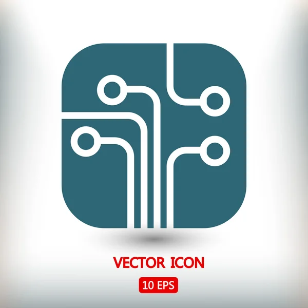 Printplaat, technologie pictogram — Stockvector