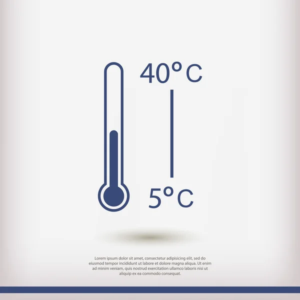 Thermometer icon sign — Stock Vector