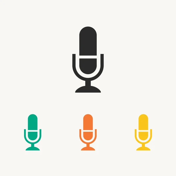 Illustrazione icone microfono — Vettoriale Stock