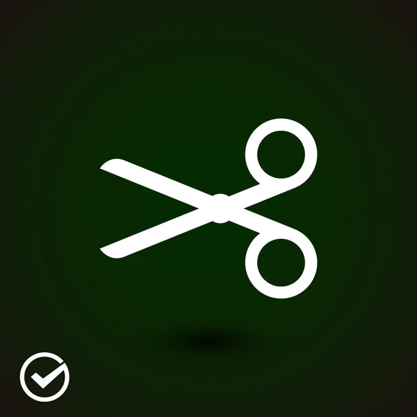 Nůžky ikony znamení — Stockový vektor