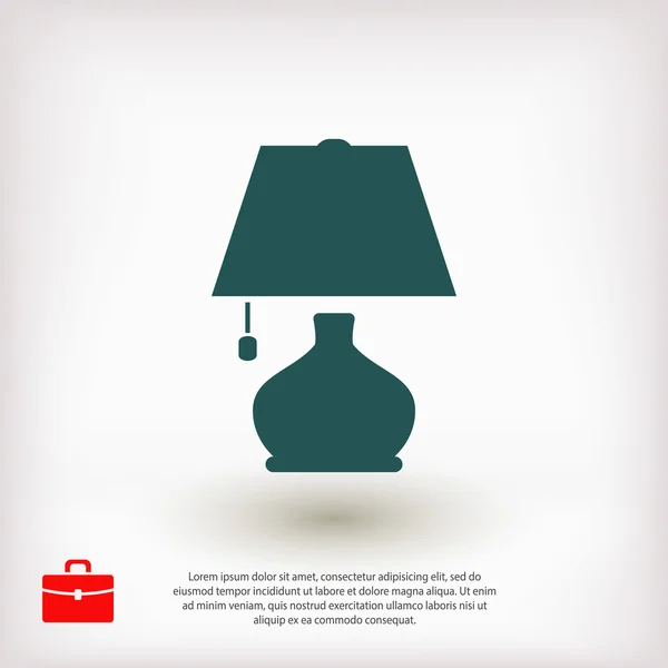 Lamp pictogram illustratie — Stockvector