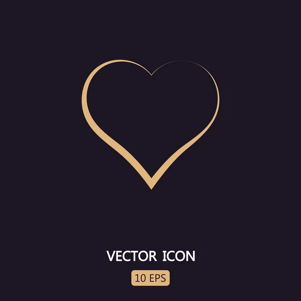 Signo del corazón icono — Vector de stock