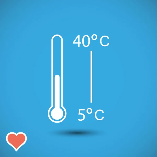 Thermometer-Symbol — Stockvektor