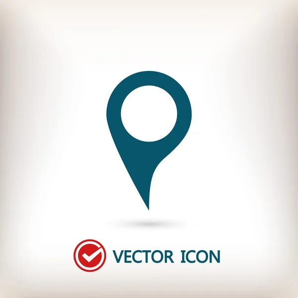 Mappa puntatore icona piatta — Vettoriale Stock