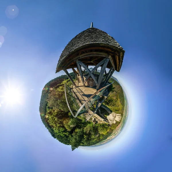Funny little planet made from the view point on the top of the h — Zdjęcie stockowe